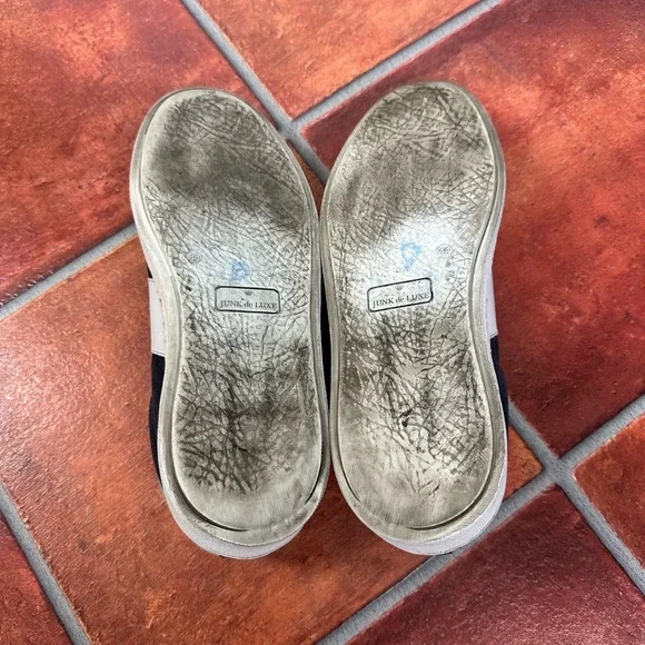 Junk De Luxe Black Lace-Up Low Top Sneakers Size USA 10 UK 9.5 - Picture 9 of 13